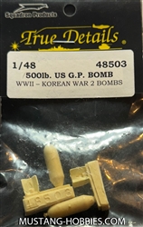 TRUE DETAILS 1/48 500LB. US GP BOMBS WWII/KOREAN
