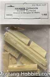 ULTRACAST 1/48 HAWKER TYPHOON CONTROL SURFACES FOR MONOGRAM
