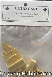 ULTRACAST 1/48 HAWKER HURRICANE SEAT WITH ARMOR PLATE
