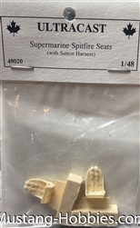 ULTRACAST 1/48 SUPERMARINE SPITFIRE SEATS WITH SUTTON HARNESS
