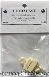 ULTRACAST 1/48 DE HAVALAND MOSQUITO TAIL WHEEL ASSEMBLY FOR TAMIYA