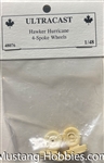 ULTRACAST 1/48 HAWKER HURRICANE 4-SPOKE WHEELS