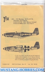 Aviation USK 1/48 P-51 362 FS, 357FG MISSOURI ARMADA, U,VE HAD IT