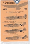 VENTURA DECALS 1/48 FOUR DEFENSE OF THE REICH Bf 109's PLUS YUGOSLAV SPITFIRE Mk. Vc