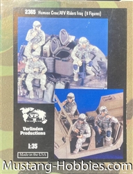 VERLINDEN PRODUCTIONS 1/35US HMMWV Humvee Crew / AFV Riders in Iraq War (3 Figures)