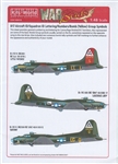 WARBIRDS DECALS 1/48 B17 ID Sq. & ID Lettering, Numbers, Bomb (Yellow) Group Symbols for Camouflage Finish