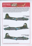 WARBIRDS DECALS 1/48 B17 ID Sq. & ID Lettering, Numbers, Bomb (Grey) Group Symbols for Camouflage Finish