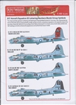 WARBIRDS DECALS 1/48 B17 Lettering, Numbers for Natural Metal Finish