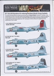 WARBIRDS DECALS 1/72 B17 Sq. ID Lettering, Numbers, Bomb Group Symbols for Natural Metal Finish