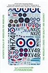 XTRADECALS 1/72 RAF 6 SQN HISTORY; BRISTOL F2B, LYSANDER  MK. II, HURRICANE MK.II, TEMPEST MK.VI, CANBERRA B.2, PHANTOM FGS.2, JAGUAR GR3, TYPHOON FGR.4