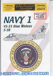 YELLOWHAMMER 1/48 NAVY 1 VS-35 Blue Wolves S-3B