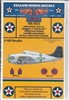 YELLOW-WINGS DECALS 1/48USN F4F-3 Wildcat Wing Chevrons & Fuselage Bands